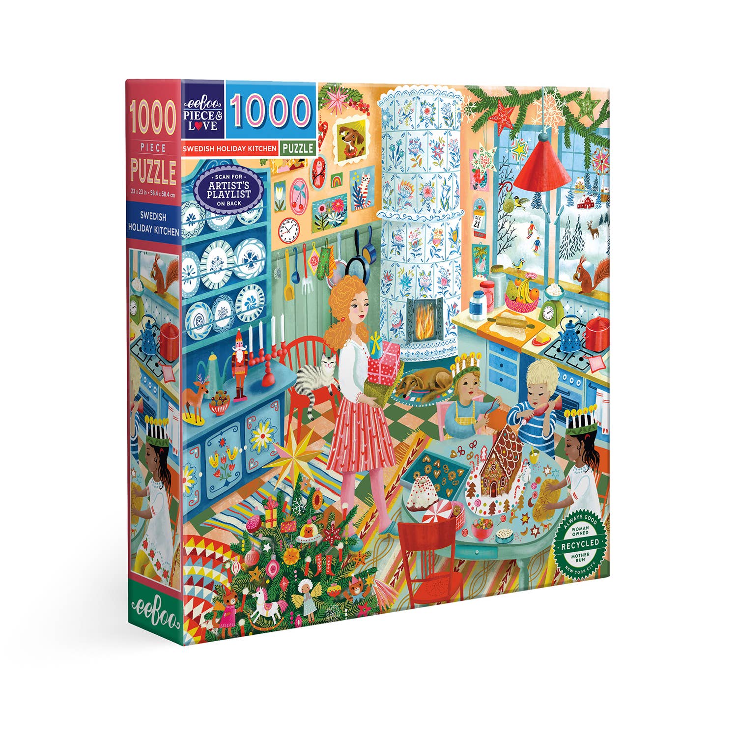 eeBoo - Wholesale Puzzle - Adult - Puzzle 1000 pcs - Swedish Holiday Kitchen4