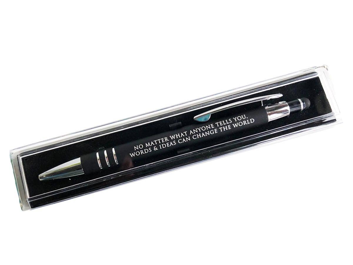 Fly Paper Products - Wholesale Pen - Words and Ideas Aspiring Writer Black Stylus Pen1