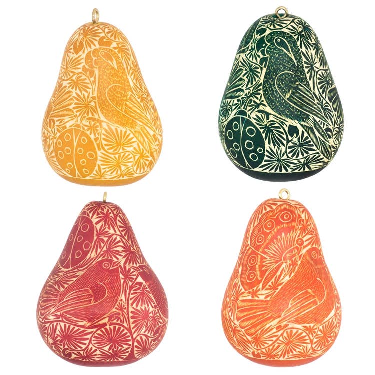 Lucuma Designs - Wholesale Ornament - Tropical Birds - Gourd Ornament - Fine Gift7