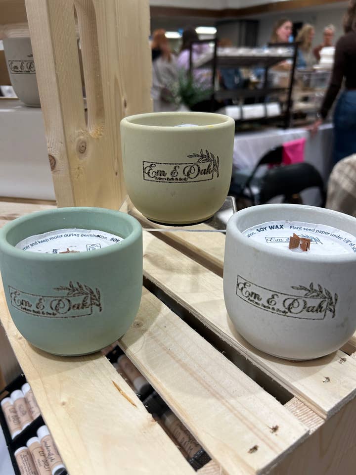 Vela Woodwick, con sabor a limón, 6 onzas para venta al por mayor de Em & Oak Soaps and More