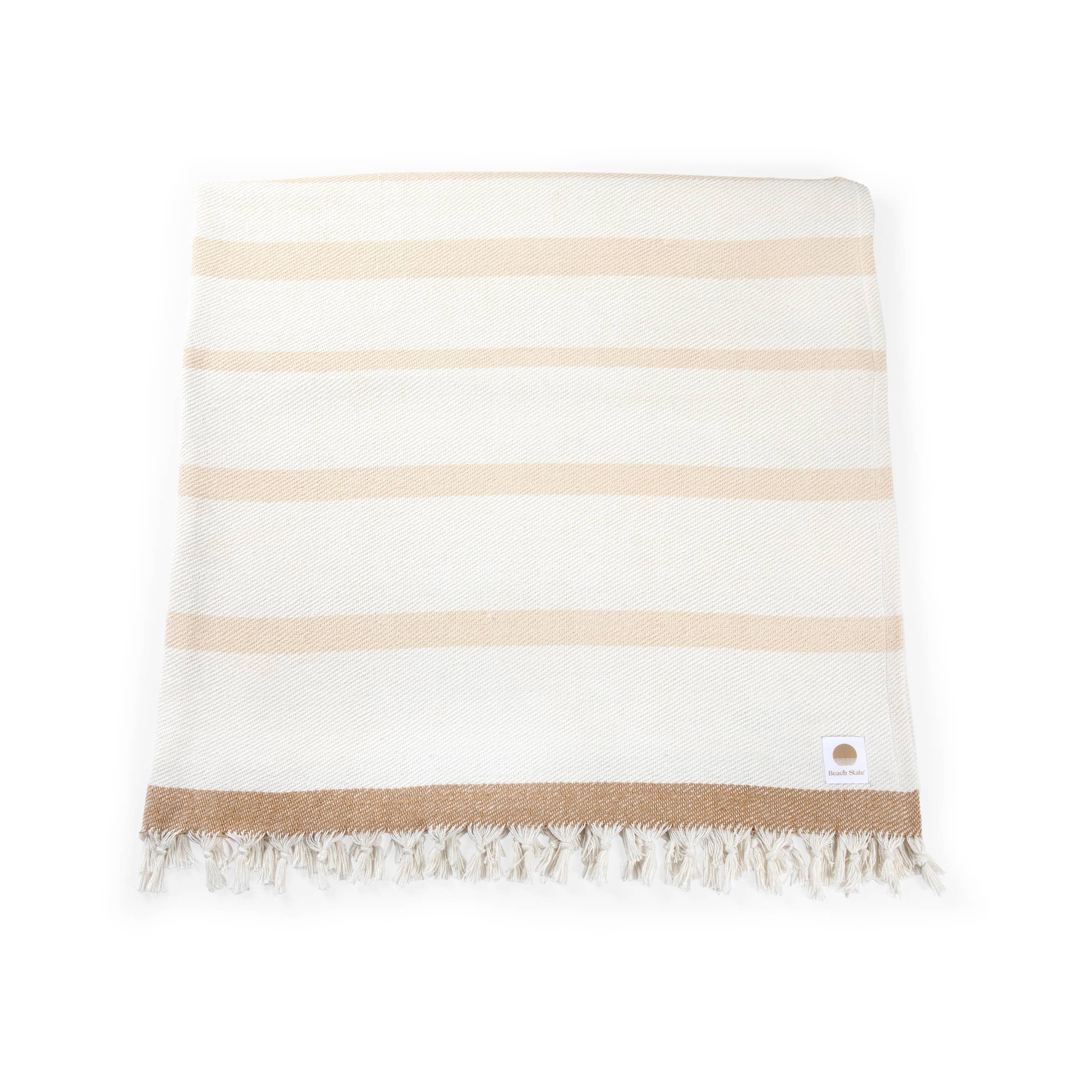 Beach State Oceanside Beach Blanket - Driftwood Stripe for wholesale on Faire4