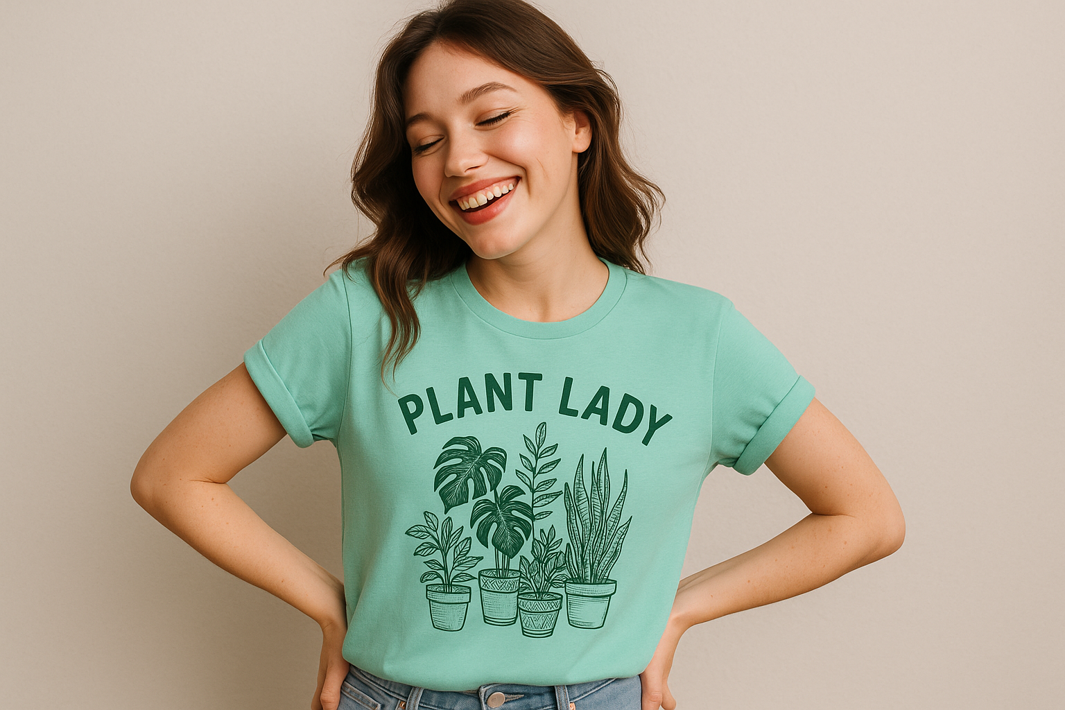 Soleinspire - Wholesale Screen Printed T-Shirt - Unisex - Trendy Plant Lady Graphic Bella Canvas Tee0