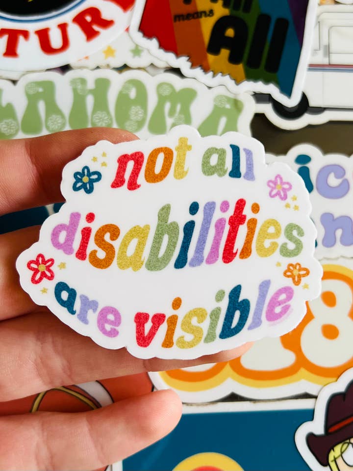 Ikke alle handicap klistermærke for engroshandel hos Howdy Goods