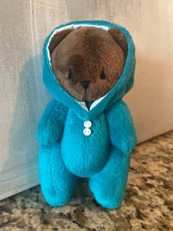 Teddy bear in snowsuit for wholesale by Frank and Bubby