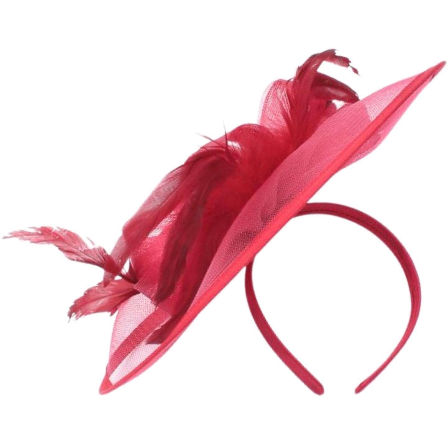 Topkids Accessories - Wholesale Fascinator Hat - Women's - Large Fascinator Headband Hair Band Feather Fascinator Hats Looped Net Wedding Hats Bridal Hats Cocktail Hats Royal Ascot Hats On Aliceband for Women, Ladies, Girls7