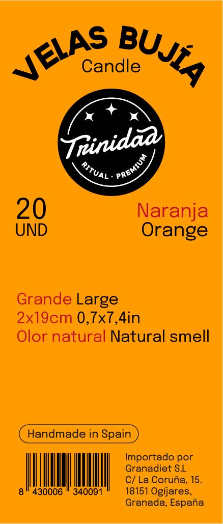 trinidad - Wholesale Tapered Candle/Candlestick - Orange Spark Plug Candles1