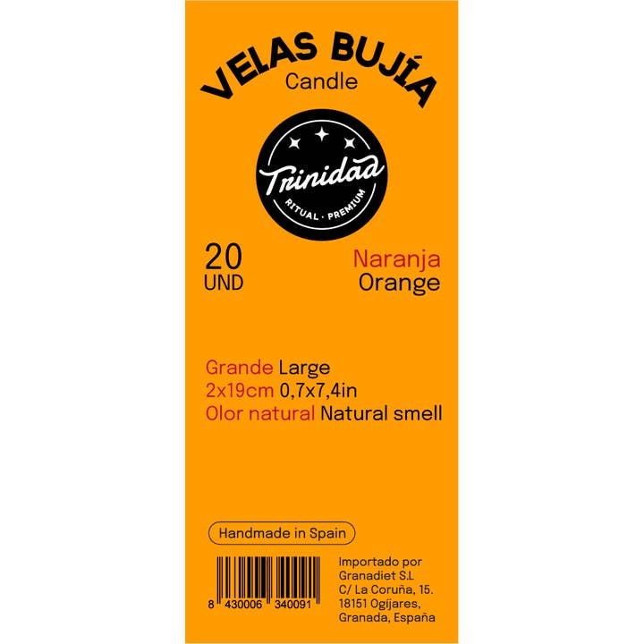 trinidad - Wholesale Tapered Candle/Candlestick - Orange Spark Plug Candles1