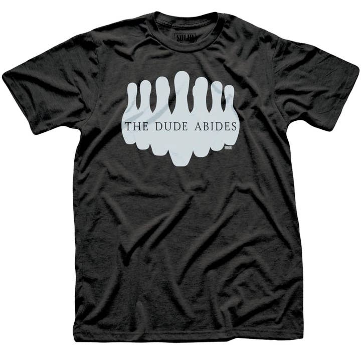 Dark Charcoal Dude Abides T-shirt for wholesale on Faire