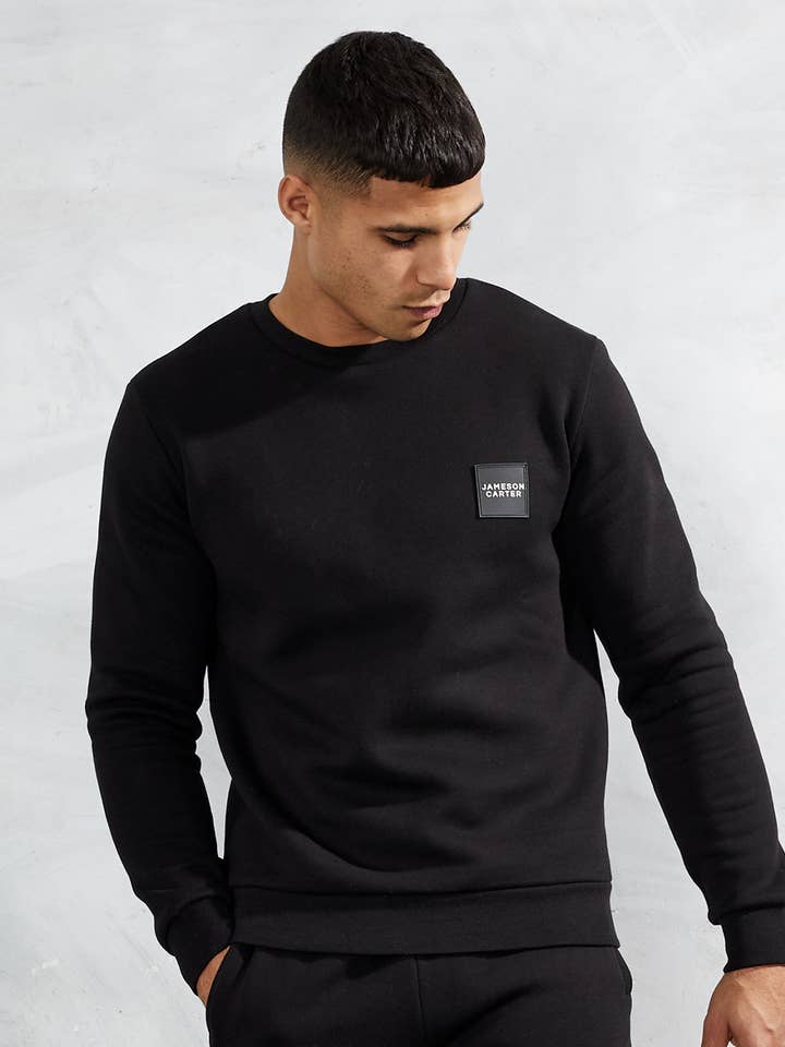 Alexander Tracksuit Jumper - Black for wholesale by Jameson Carter