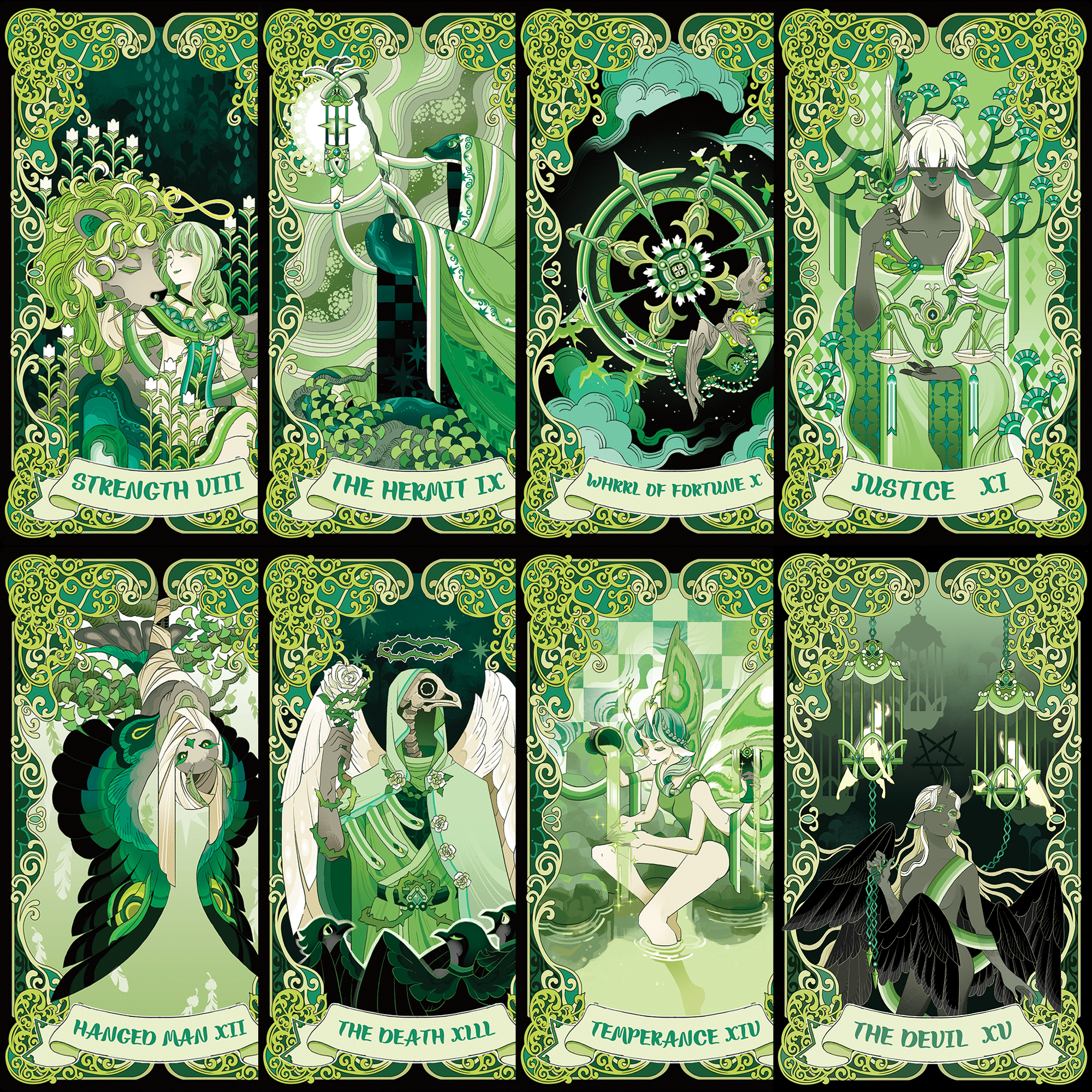 Vermilion Collection - Wholesale Tarot cards - Green Trace Tarot3
