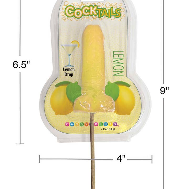 Little Genie Productions - Wholesale Lollipop - COCKtails- Cocktail Inspired Penis Lollipops- Lemon Drop 🍋3