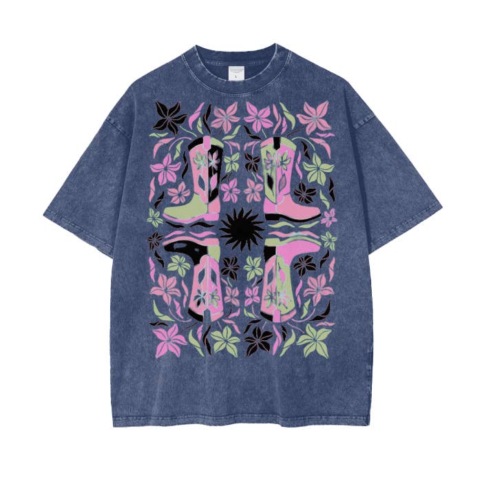 Oversized Cowboy Boots Shirt- Oversized Country Shirt for wholesale by Colorfulmamas