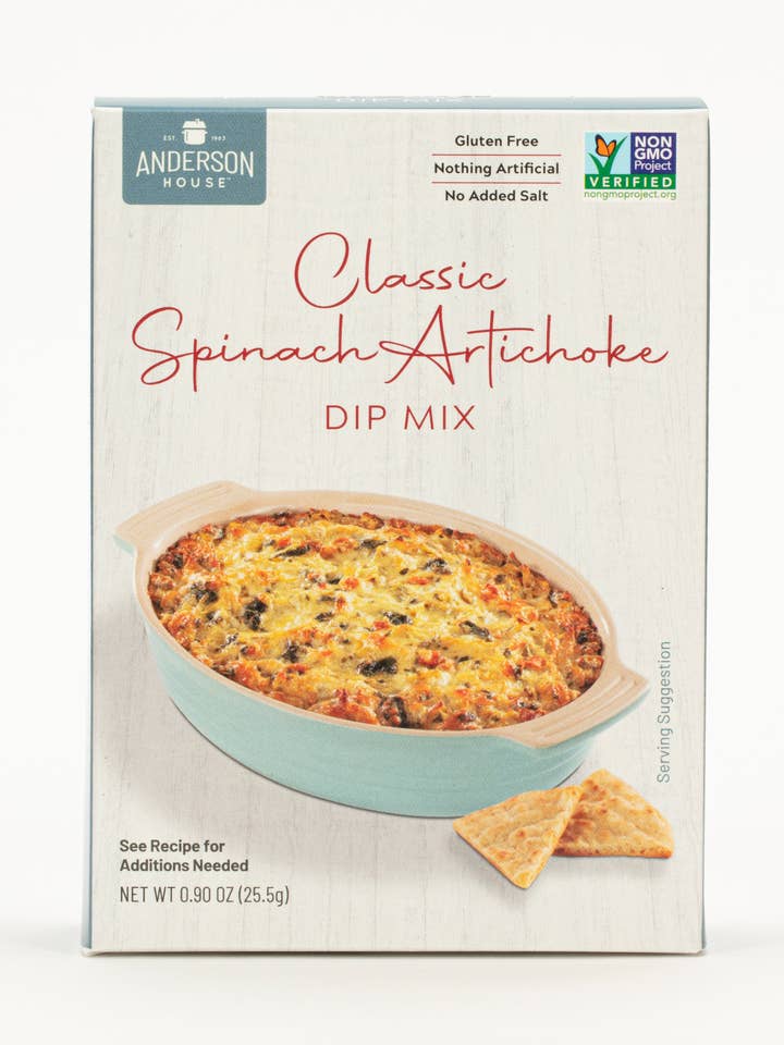 Spinach Artichoke Dip Mix for wholesale by Anderson House | Frontier Soups
