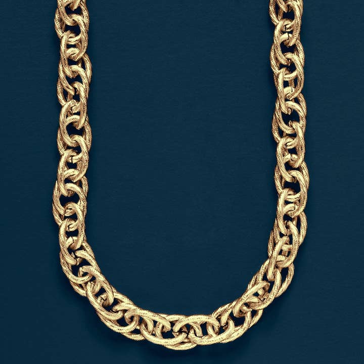 We Are All Smith - Wholesale Link & Chain Necklace - Men's Gold CHUNKY Thick Rope Chain Necklce1