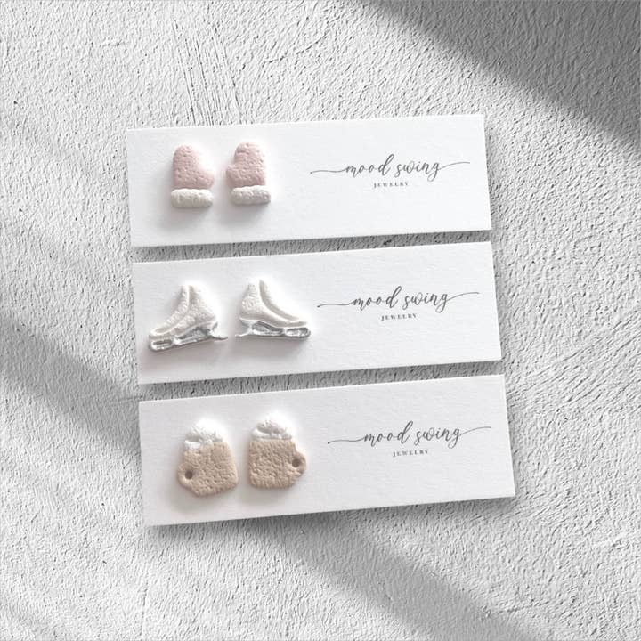 Baby It's Cold Outside Collection | Polymer Clay Studs for wholesale by Mood Swing Jewelry
