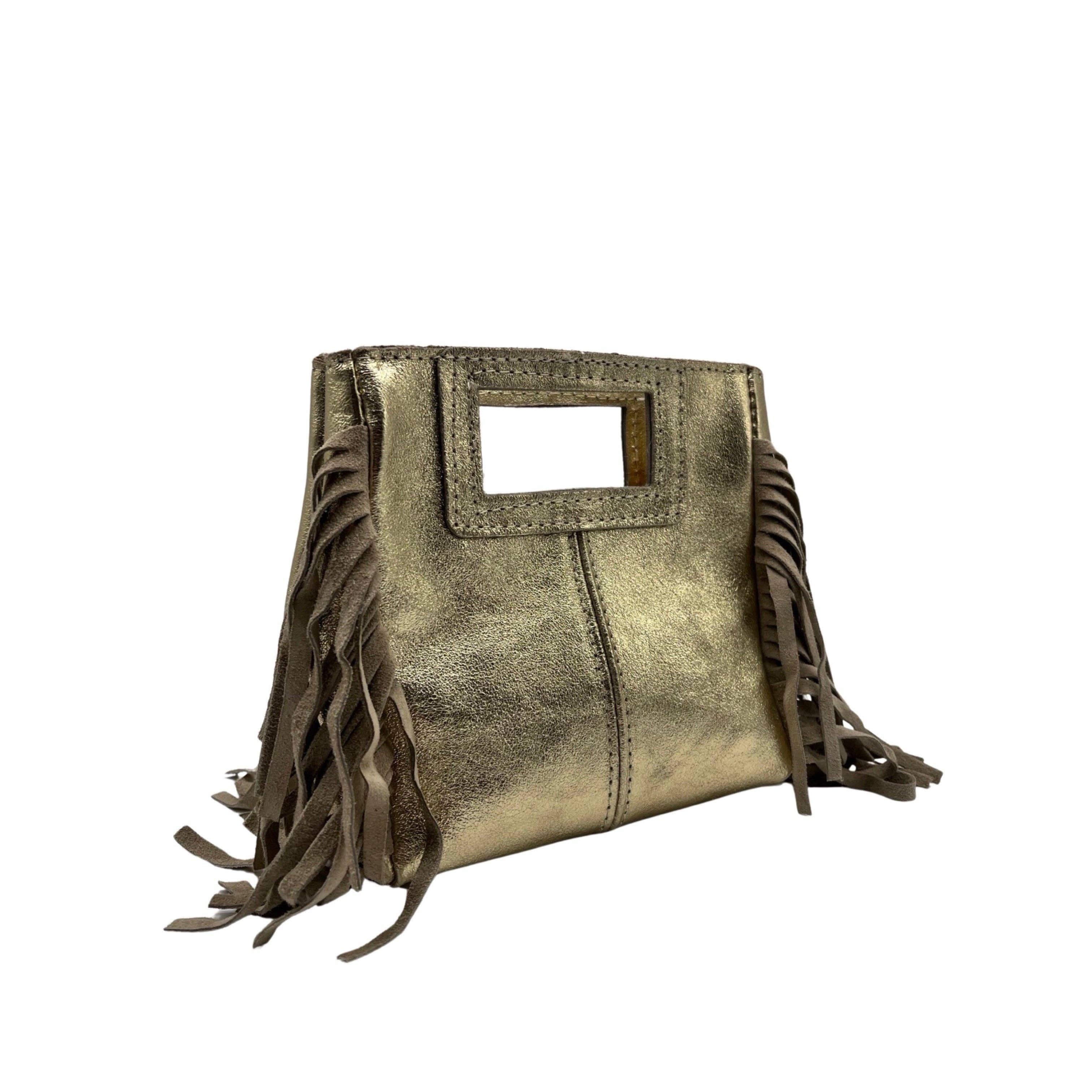 Louisa lee - Wholesale Handtas met handvat - Dames - MARION KLEINE IRISERENDE LEREN HANDTAS2