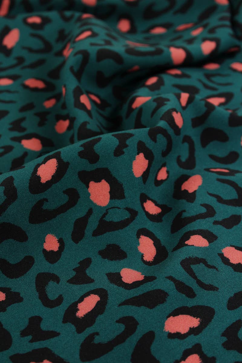Eglantine et Zoé - Wholesale Fabric - Viscose Fabric Bagheera Dark Green Lagoon11