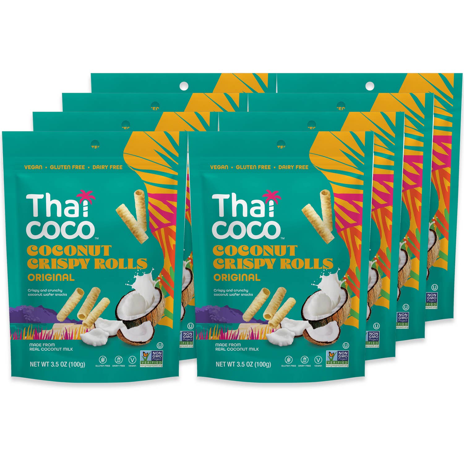 Thai Coco - Wholesale Cookie - Original Coconut Crispy Rolls - 3.5 oz6
