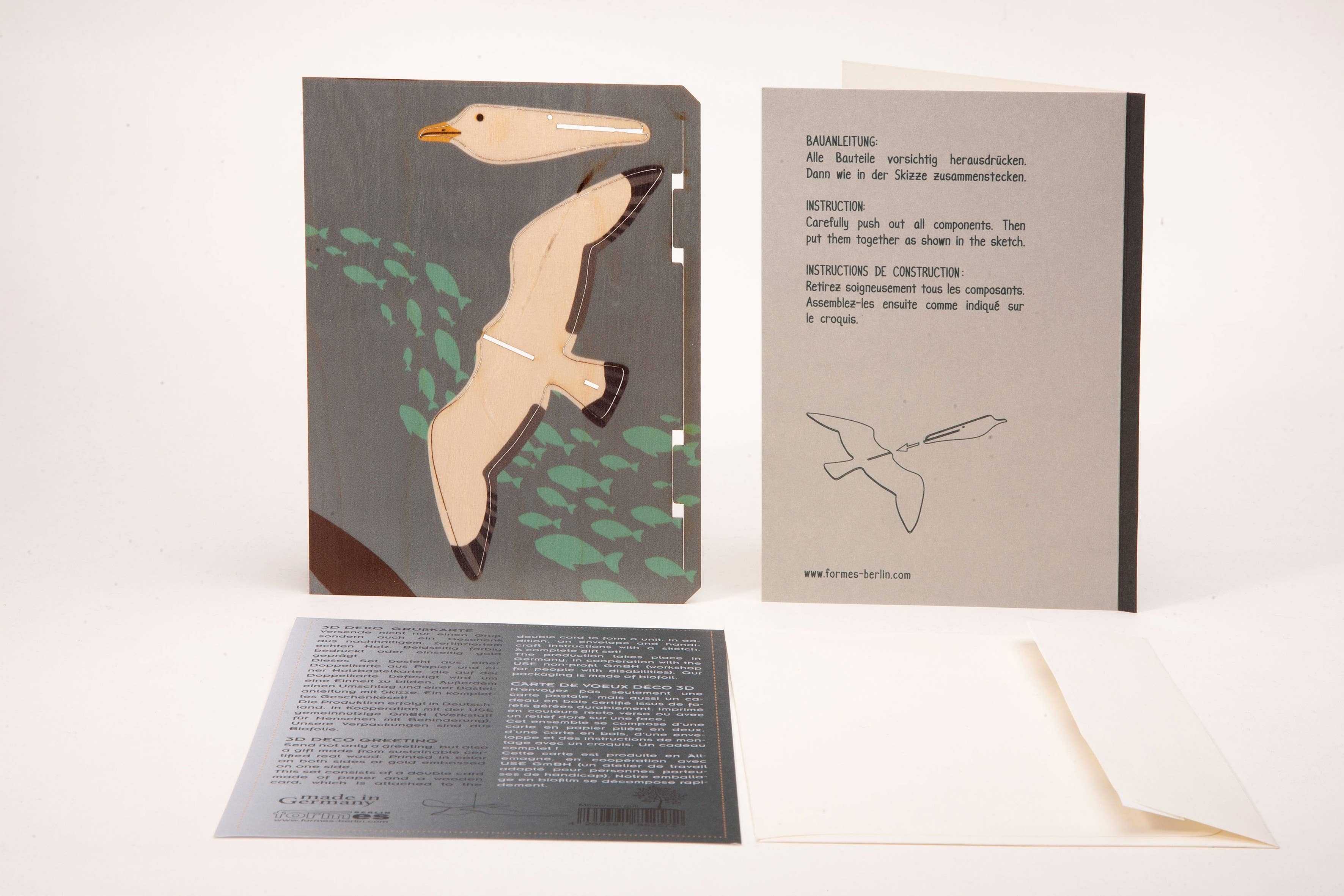 Formes Berlin GbR - Wholesale Christmas Decoration - Mowe 3D deco greeting card2