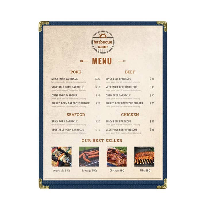 Café Style Menu Cover, 2 View for wholesale by Goodsmart