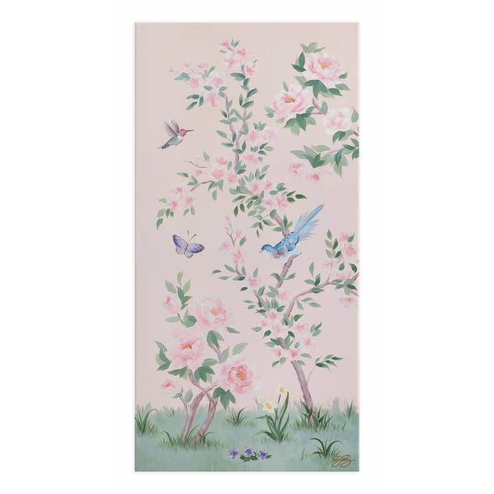 Elizabeth Alice Studio - Wholesale Art Print - April, a pink chinoiserie canvas wrap8