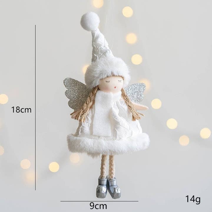 UZ Wholesale Store – Engroshandel Pynt – Julestof Angel Girl Dukkeornament6