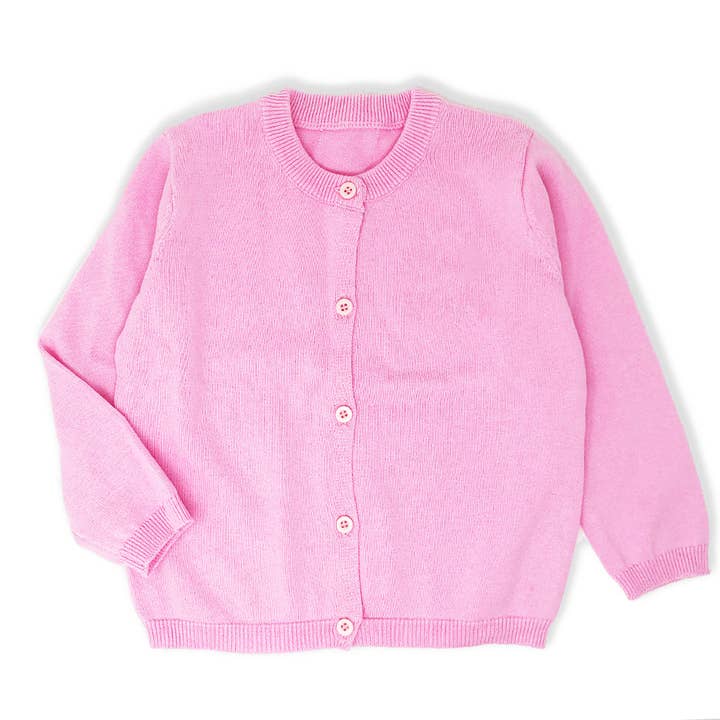 Pink Cardigan Sweater for wholesale by Carson Elizabeth Kids