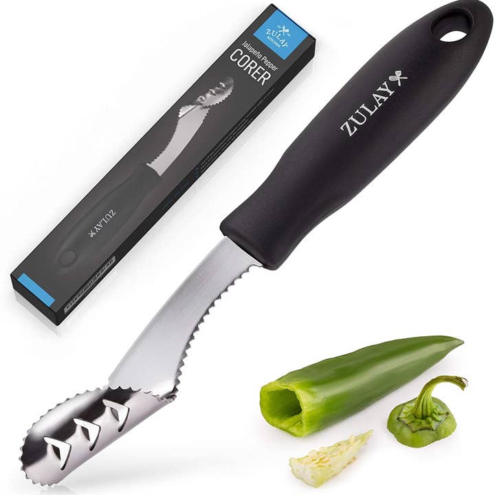 Zulay Kitchen - Wholesale Kitchen Tool/Gadget - 2-in-1 Jalapeno Corer Tool - Stainless Steel