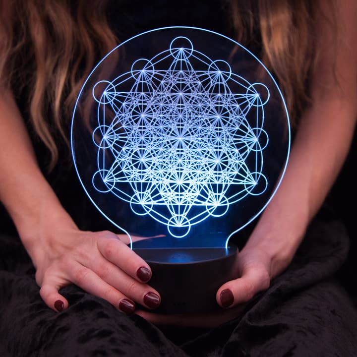 Metatron's Cube 2nd Expansion LED Lamp Crystal Grid for wholesale by Sacred Tribe