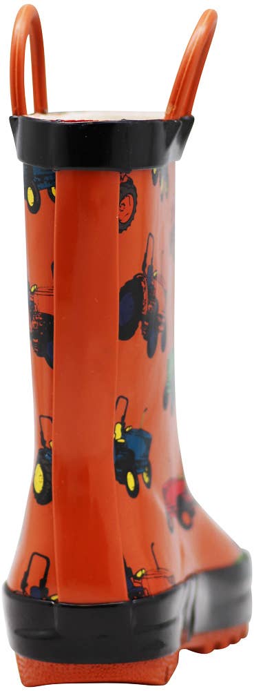 Eastern Off Price - Vente Bottes de pluie – enfant - Bottes de pluie imperméables Norty 41468 pour tout-petits, motif tracteur marron6