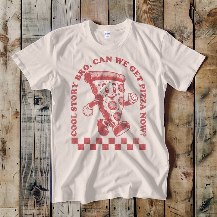 Swift Retail - Wholesale T-Shirt (Graphic) - Unisex - Cool Story Bro Pizza Unisex Tee