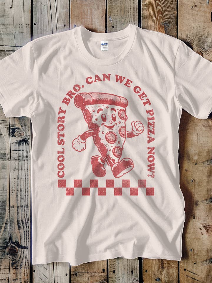Cool Story Bro Pizza Unisex Tee for wholesale by Swift Retail