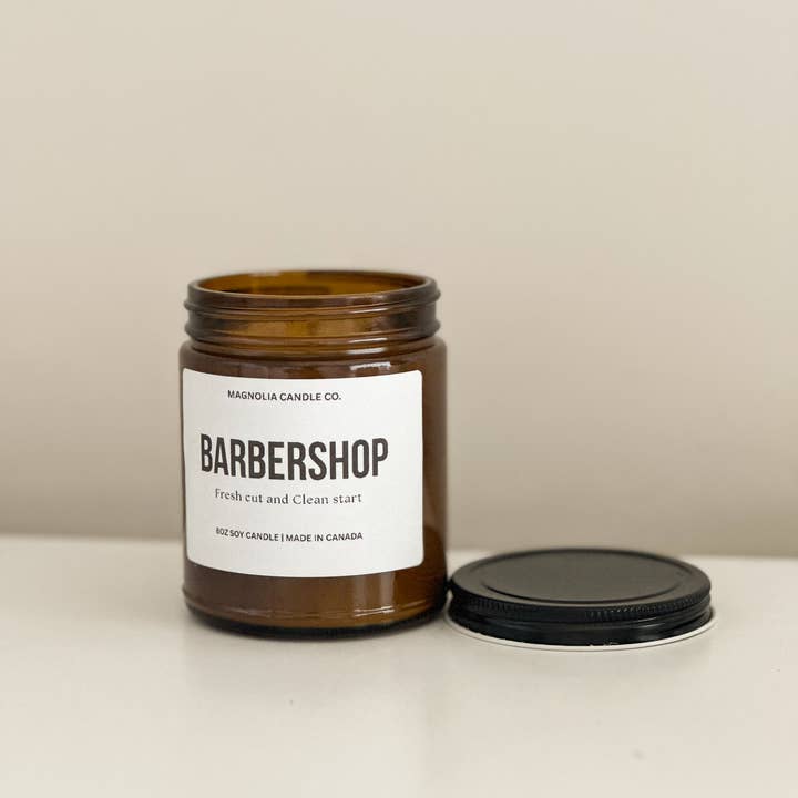 Magnolia Candle Company - Wholesale Jar/Filled Candle - BARBERSHOP - Soy Wax Candle | 8oz 1