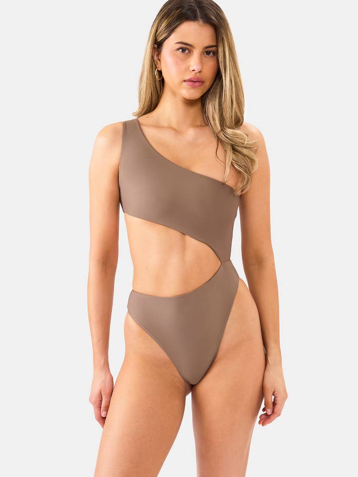 Truffle Bermuda One Piece – Nyud Swim Asymmetrisk Baddräkt för wholesale av Nyud Swim