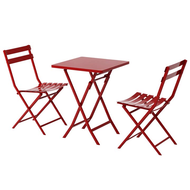 HOMYCASA DESIGN INC - Wholesale Patio Set - 3-Piece Patio Bistro Set, Round/Square, 4 Colors