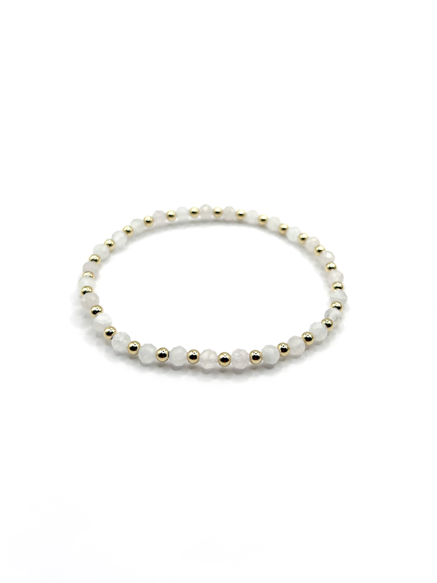 Kaylie Dawn Jewelry - Vente Bracelet de perles - Bracelet en pierres précieuses empilable fait main Elley en quartz rose0