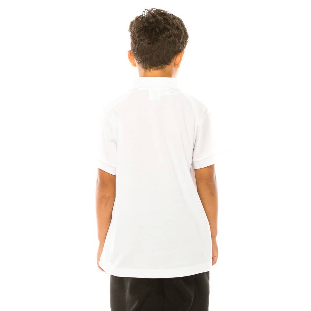Unik - Wholesale T-Shirt - Kids - Boy's Premium Polo School Uniform Shirt Sizes 5-18 White6
