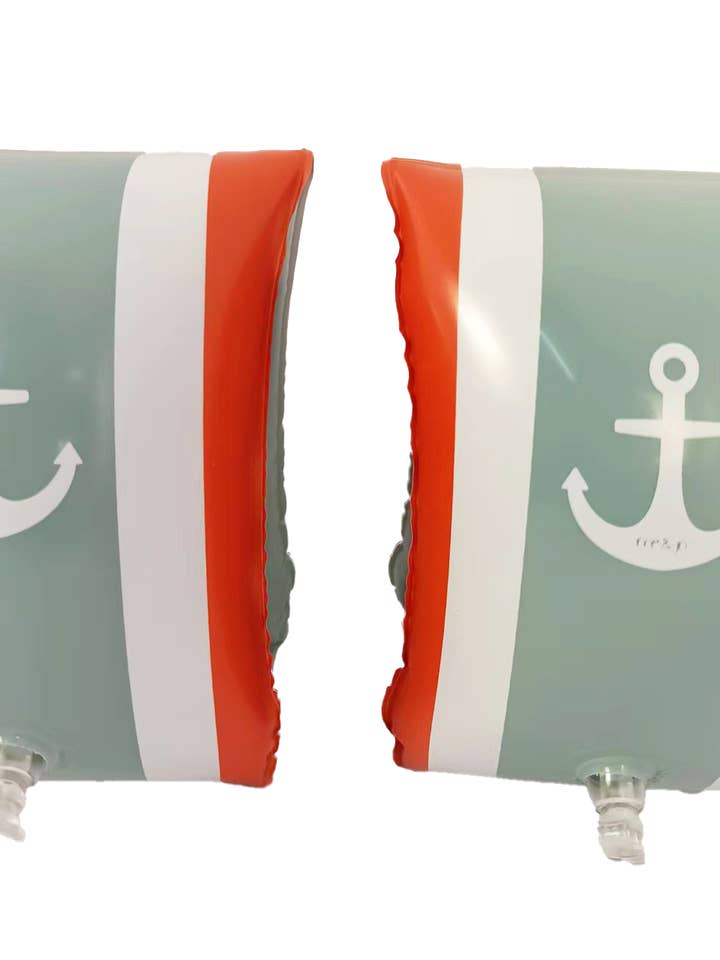 Swimming armbands in green and brown for wholesale by me&jo