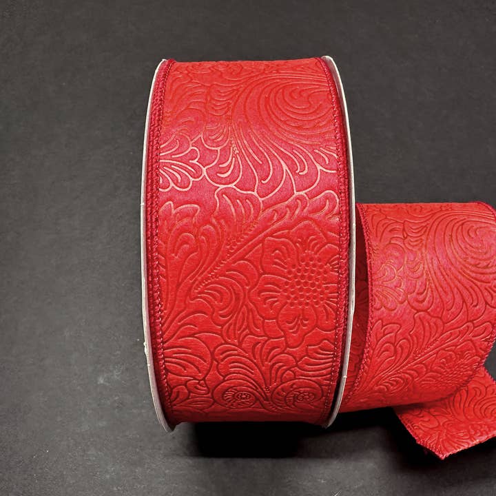 CaBella A Casa - Wholesale Ribbon - Gift Wrapping - Flower Embossed Ribbon-Multiple Color Selections