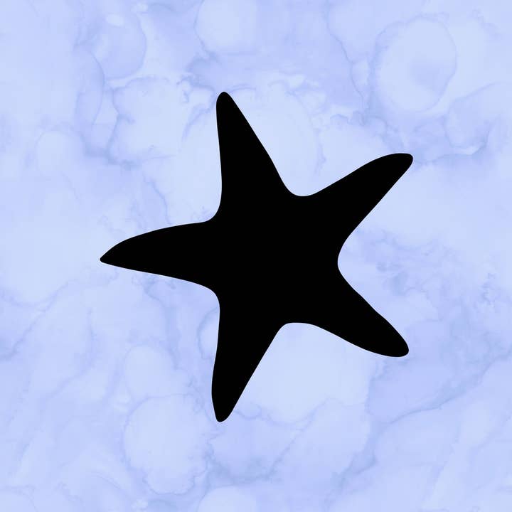 Starfish Silhouette Decal (2") for wholesale by Sticking with You