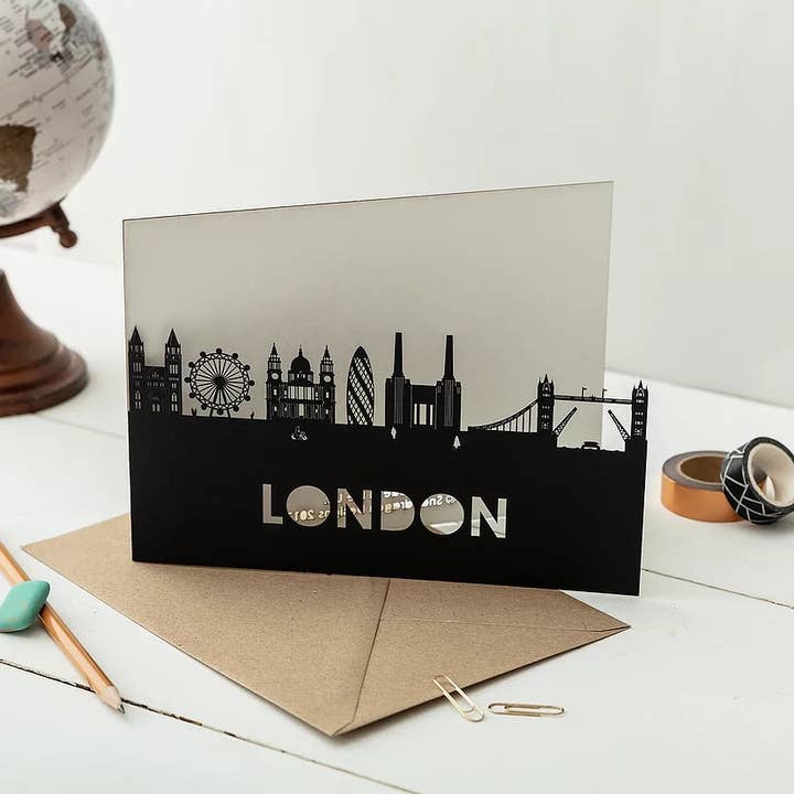 Snapdragon Designs – wholesale Everyday greeting card – London A5 Laser Cut Cards