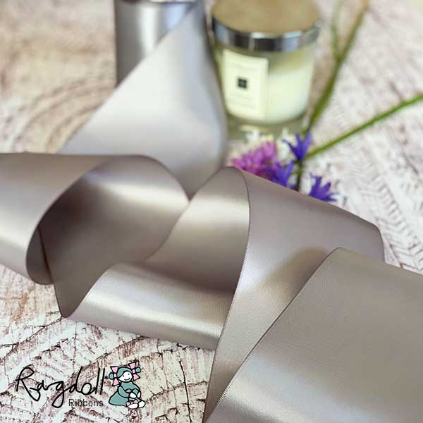 Imaginediy – wholesale Band – 100mm silver satinband - 10 meter rulle