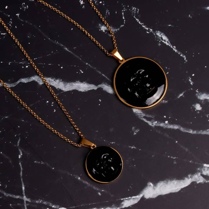 Skull Pendant Black for wholesale by Sunset Yogurt