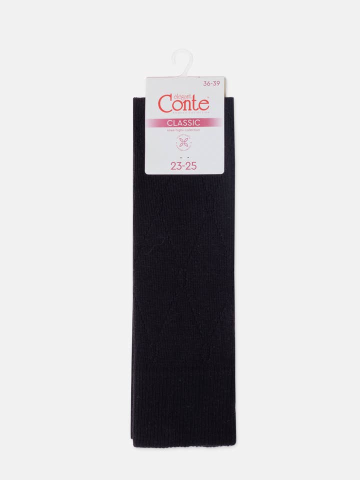 Conte Elegant - Wholesale Socks - Women's - Cotton Knee Highs Conte Classic 007