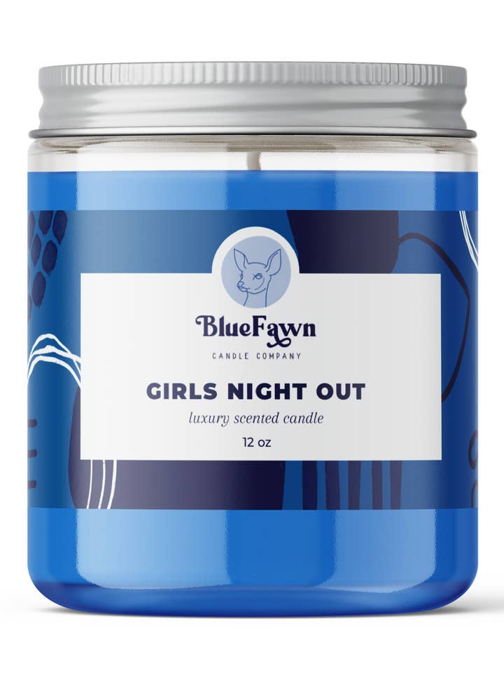 Girls Night Out - Coconut and Strawberry Scented Candle for wholesale by Blue Fawn Candle Company