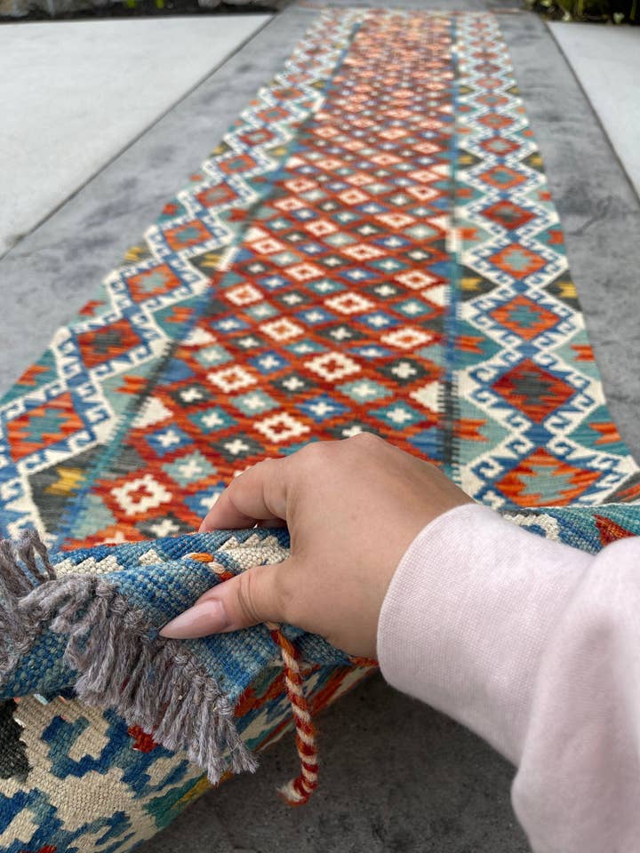 Elwyn - 3x13 Afghan Kilim Runner for wholesale by The Rug Mine