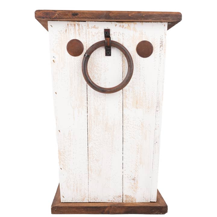 My Amigos Imports - Vente Jardinière - Jardinière rustique en bois avec poignées style ferme Midland - blanche8