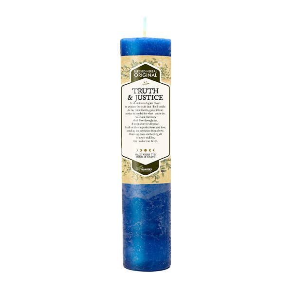 Coventry Creations - Wholesale Pillar candle - Blessed Herbal Candle Truth and Justice