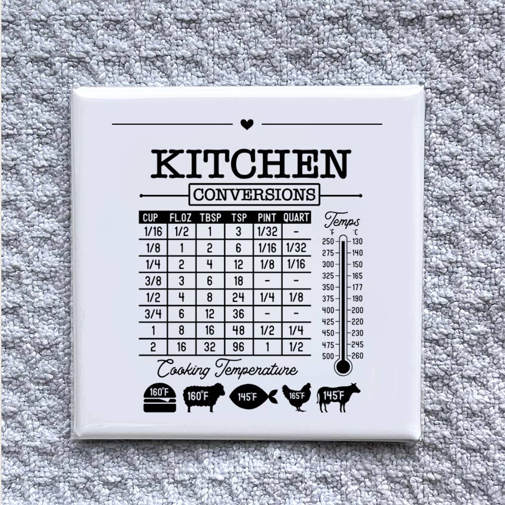 Made With Aloha Magnets,llc – Großhandel Magnete – Küchenumrechnung 2x2" Magnet-Handgemachte Kühlschrankdekoration