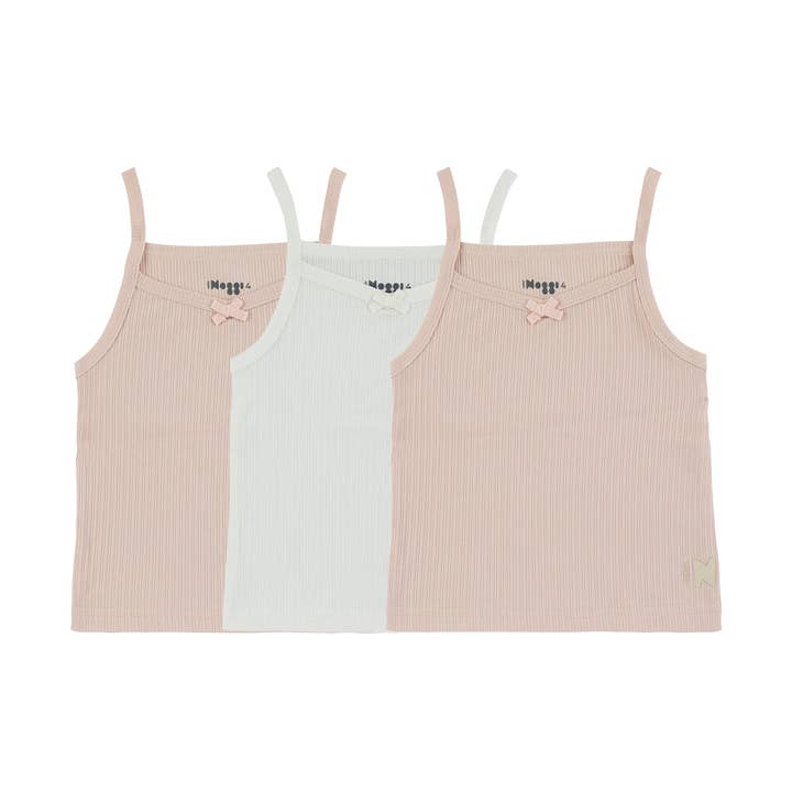 Ribbed Mauve + White (3 Tanks) for wholesale by Noggi Wear
